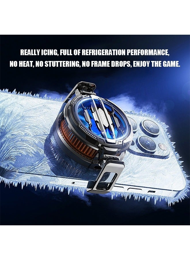 Memo Magnetic mobile phone cooler, portable mobile phone cooling fan, universal mobile phone fan, suitable for gaming or live streaming scenarios. - Image 4